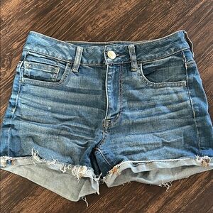 American Eagle Outfitters Distressed Blue Jean Shorts